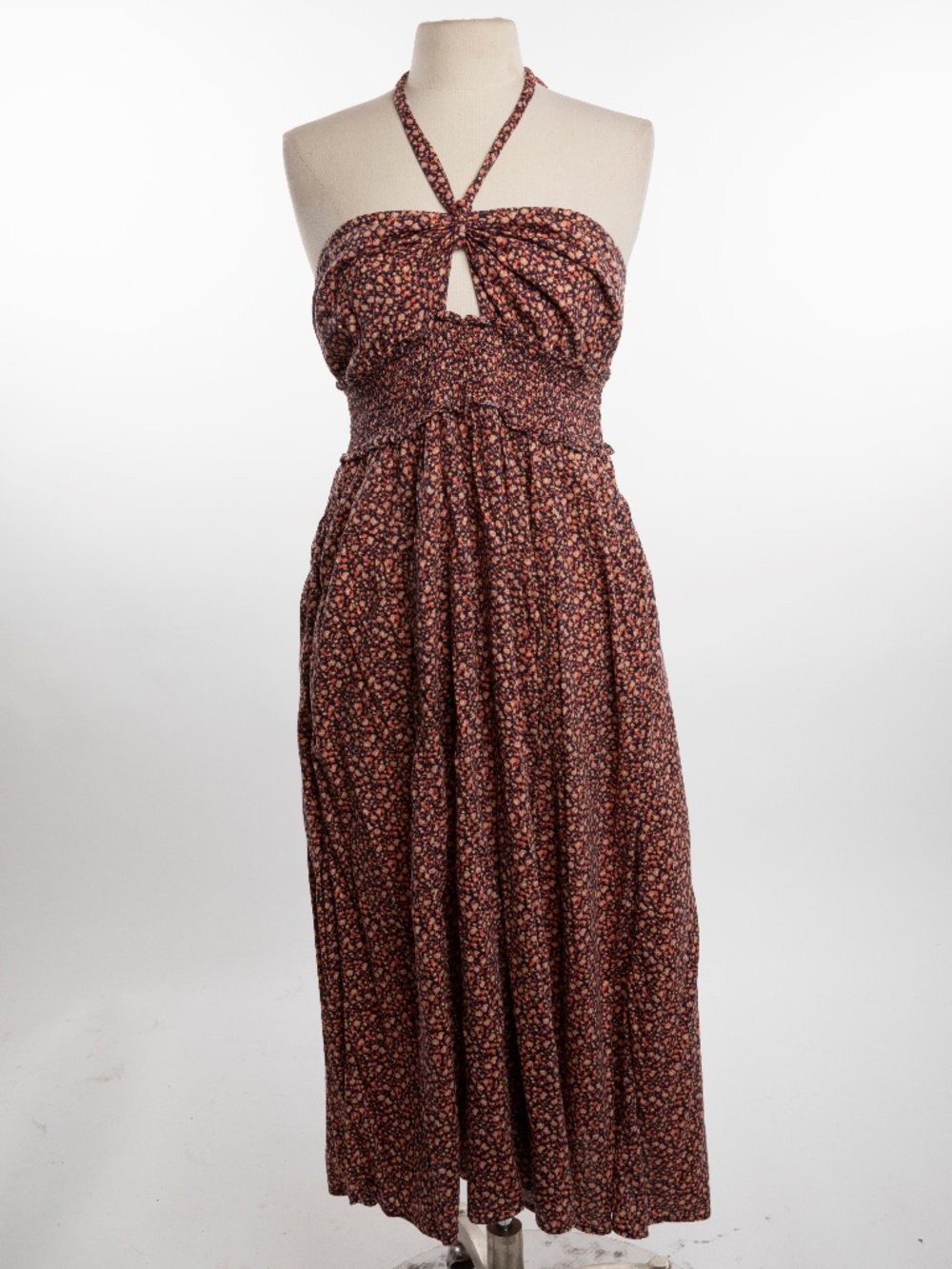 Old Navy Women's Flower Halter Dress with Pockets - Large